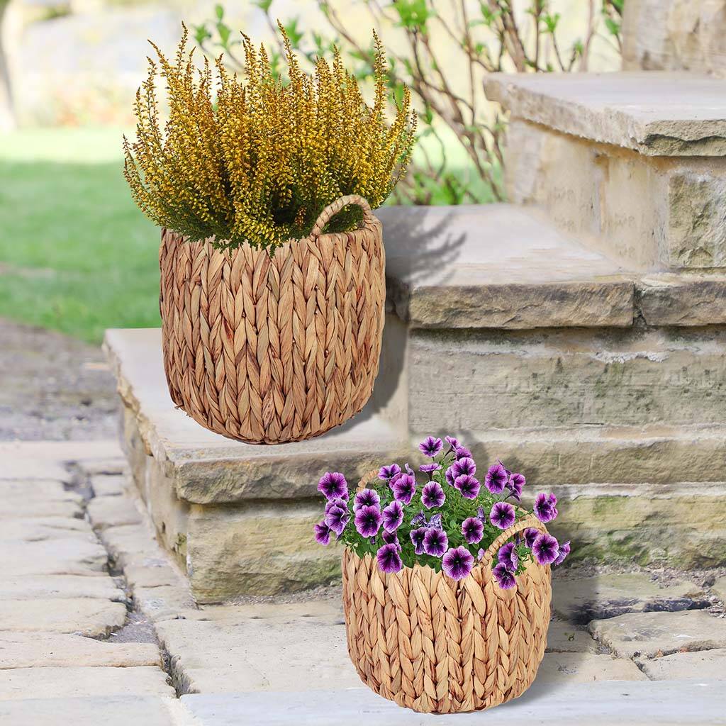 Set Of Two Water Hyacinth Planter Baskets, 1 of 3