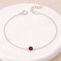 Personalised Sterling Silver February Birthstone Amethyst Bracelet, thumbnail 2 of 12