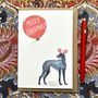 Greyhound Christmas Card Reindog Design, thumbnail 3 of 3