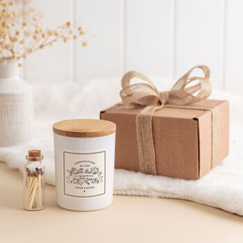 Personalised Engagement Congratulations Candle Gift Set, 4 of 8