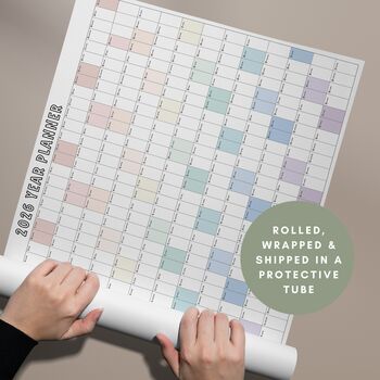 Personalised 2026 Wall Planner A2 Or A1 Calendar, 6 of 7