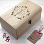 Personalised Christmas Eve Box With Mistletoe Wreath, thumbnail 1 of 5