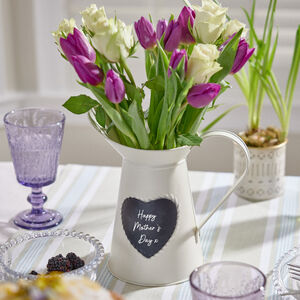 Personalised Cream Heart Vase Gift By Dibor