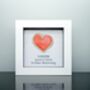 Personalised 1st Paper Anniversary Paper Heart Small Frame, thumbnail 5 of 7