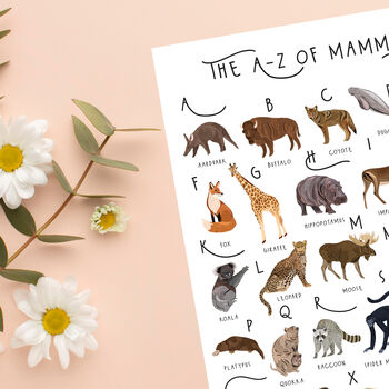 The A To Z Of Mammals Print, 5 of 6