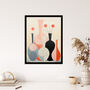 Shadow Vase Symmetry Elegant Pink Orange Wall Art Print, thumbnail 4 of 6
