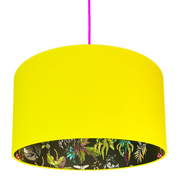Carbon Deadly Night Shade Lampshade In Acid Yellow, 5 of 8