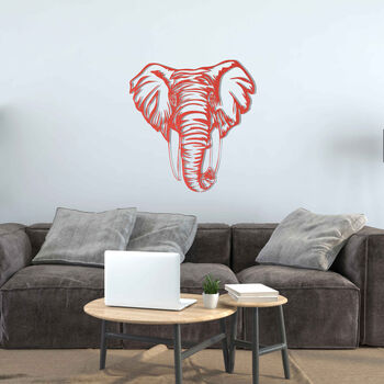 Majestic Wooden Elephant Portrait Art For Home Walls, 9 of 12