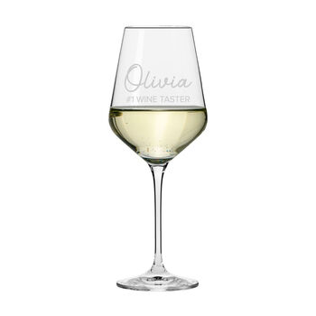 Personlaised #One Wine Taster Wine Glass, 4 of 4