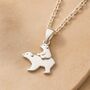 Sterling Silver Mother And Child Bear Pendant Necklace, thumbnail 1 of 6