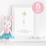 Personalised Watercolour Flower 'New Baby’ A4 Print, thumbnail 2 of 3