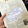 Personalised Landrover Embroidered Artwork, thumbnail 9 of 10