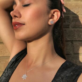 Snowflake Star Silver Necklace, 7 of 9