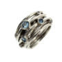 Sterling Silver Aquamarine Coil Ring, thumbnail 2 of 6