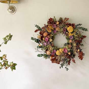 Christmas Wreath With Mushrooms And Dried Flowers, 4 of 6