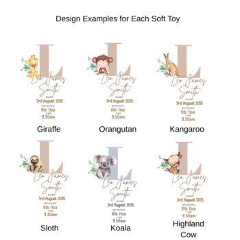 Newborn Personalised Soft Toy, 3 of 8