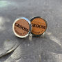 Personalised Groom And Date Wedding Cufflinks, thumbnail 6 of 8