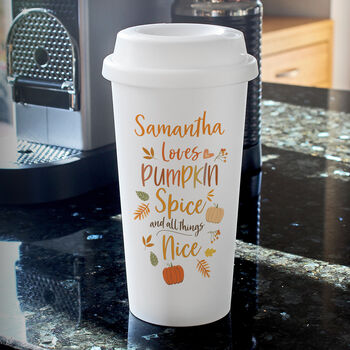 Personalised Pumpkin Spice Travel Mug, 3 of 6