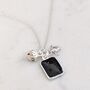 'The Trio' Black Tourmaline Necklace, Sterling Silver, thumbnail 1 of 10