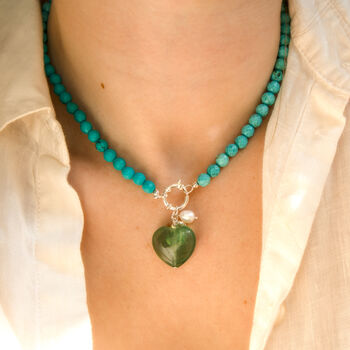 Make It Yours Gemstone Bead Necklace With Charms, 2 of 8