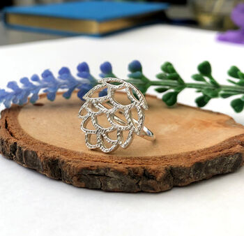 Sterling Silver Pine Cone Ring, 3 of 9