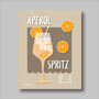 Aperol Spritz Cocktail Print Four Colour Options, thumbnail 4 of 8