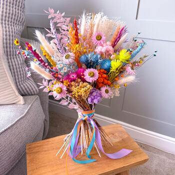 Rainbow Dried Flower Bouquet, 6 of 7