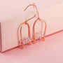 Herkimer Diamond Arch Earrings In Rose Gold Filled, thumbnail 1 of 5