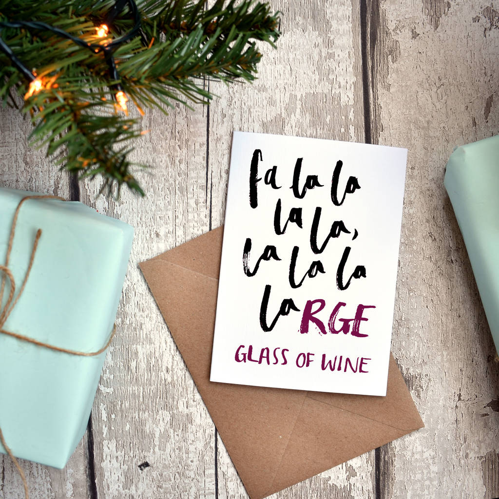 Wine Themed Christmas Card