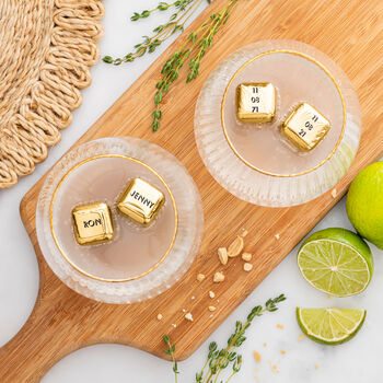 Personalised Gold Steel Ice Cubes, 5 of 12