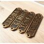 Vintage Solid Brass Personalised Door Nameplate With Antique Finish, thumbnail 4 of 9