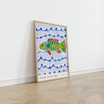 Catch Of The Day Art Print Fish Coastal Poster, 9 of 9