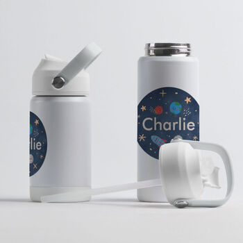 Personalised Space Design Kids Water Bottle, 2 of 6