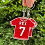 Personalised Football Shirt Keyring, thumbnail 7 of 10
