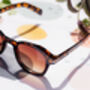 Tortoise Rounded Square Retro Pin Style Sunglasses, thumbnail 5 of 7