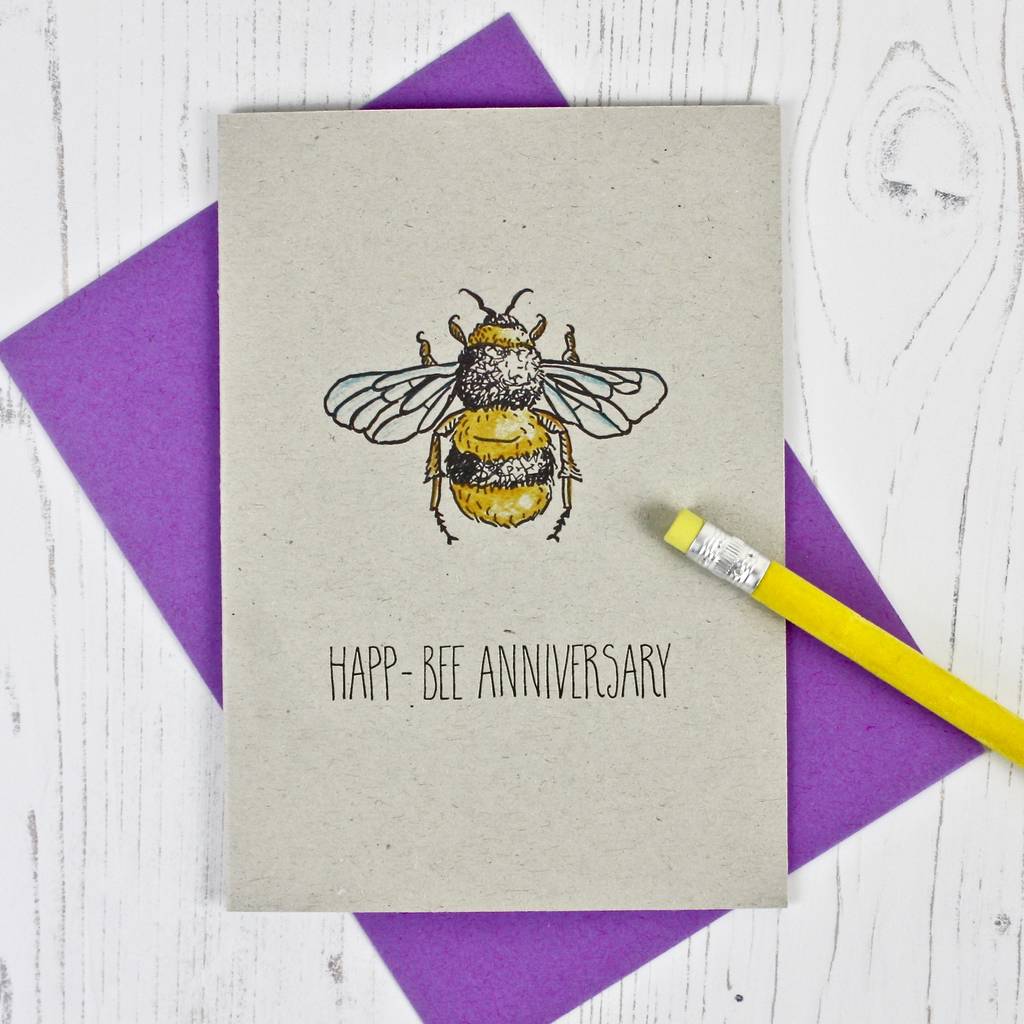 Bee Themed Anniversary Card