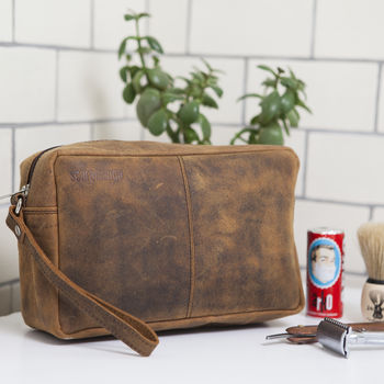 Leather Wash Bag, 3 of 4