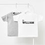 Baby Name Personalised Children's T Shirt, thumbnail 2 of 3