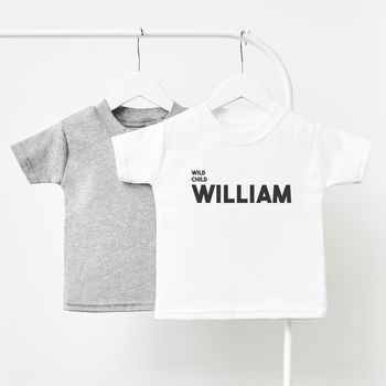 Baby Name Personalised Children's T Shirt, 2 of 3