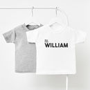 baby name personalised children's t shirt by sophia victoria joy ...