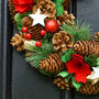 Stars And Roses Christmas Wreath, thumbnail 4 of 4