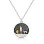 Two Dogs Beneath The Nights Sky Dog Lovers Necklace, thumbnail 3 of 5