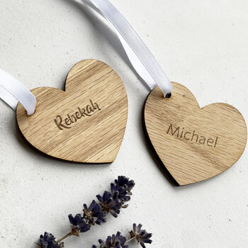 Wooden Heart Place Setting Napkin Tie, 10 of 10