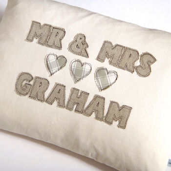 Personalised Wedding Or Anniversary Cushion Gift, 9 of 11