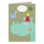 Birthday Rhino Greetings Card, thumbnail 2 of 5