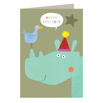 Birthday Rhino Greetings Card, 2 of 5