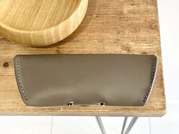 Personalised Grey Leather Glasses Case, 10 of 10