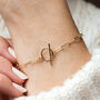 14k Gold Filled Paperclip Chain Bracelet, thumbnail 1 of 4
