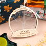 First Christmas Married Snow Globe Map Christmas Bauble, thumbnail 1 of 3