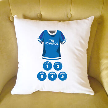 Personalised Football Family Cushion Gift, 3 of 7